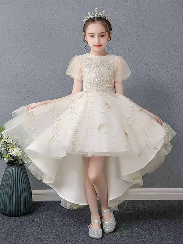 Girls' Evening Gown Flower Girls' Wedding Dress Puffy Princess Dress - Dorabear