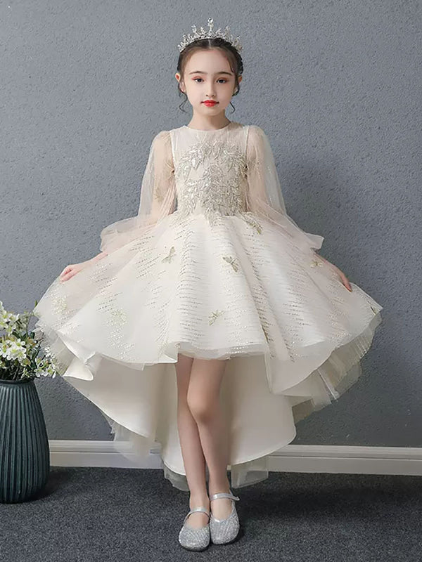 Girls' Evening Gown Flower Girls' Wedding Dress Puffy Princess Dress - Dorabear