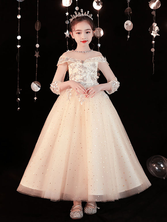 Girls' Evening Gown Princess Dress Birthday Wedding Dress Fashional Performence Costume - Dorabear