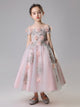 Girls' Evening Gown Princess Dress Flower Kid's Puffy Gauze Wedding Dress - Dorabear