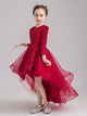 Girls' Evening Gown Princess Dress Long Sleeved Piano Performance Costume - Dorabear