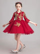 Girls' Evening Gown Princess Dress National Style Flower Kid's Wedding Dress Performance Costume - Dorabear