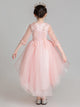 Girls'Autumn/Winter Walk Show Performance Costume Flower Girl Gown Puffy Princess Dress - Dorabear