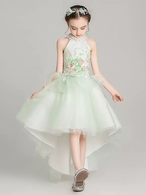 Girls' Evening Gown Princess Dress Piano Puffy Performance Costume Wedding Dress - Dorabear