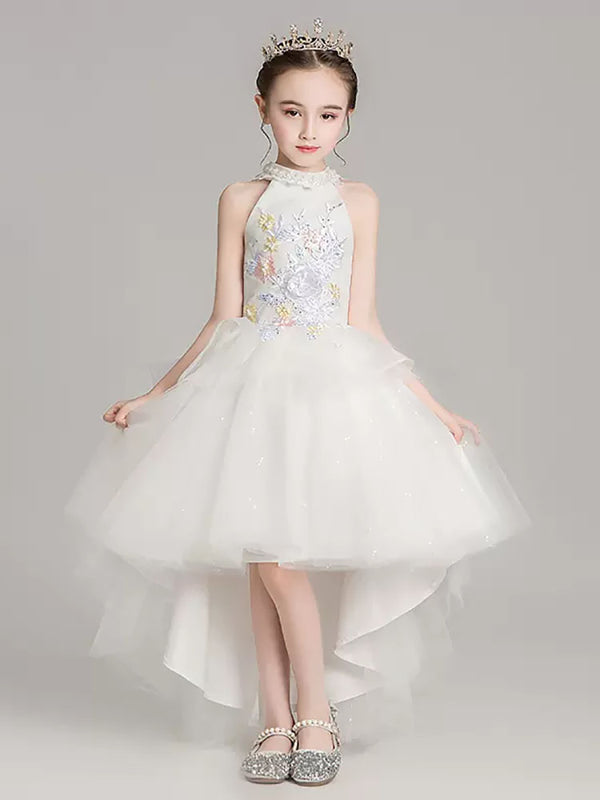 Girls' Evening Gown Princess Dress Piano Puffy Performance Costume Wedding Dress - Dorabear