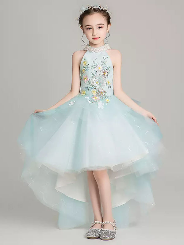 Girls' Evening Gown Princess Dress Piano Puffy Performance Costume Wedding Dress - Dorabear