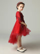 Girls' Evening Gown Puffy Gauze Princess Dress Long-sleeved Piano Performance Costume - Dorabear