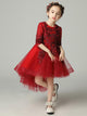 Girls' Evening Gown Puffy Gauze Princess Dress Long-sleeved Piano Performance Costume - Dorabear