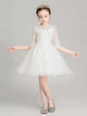 Girls' Evening Gown Puffy Princess Dress Autumn/Winter Piano Performance Costume - Dorabear