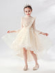 Girls' Evening Gown Puffy Princess Dress Long Sleeved Piano Performance Costume - Dorabear