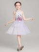 Girls' Evening Gown Puffy Princess Dress Neck Hanging Performence Costume - Dorabear