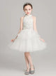 Girls' Evening Gown Puffy Princess Dress Neck Hanging Performence Costume - Dorabear