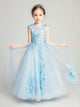 Girls' Evening Gown Puffy Yarn Long Princess Dress Flower Girl Wedding Dress - Dorabear