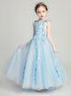 Girls' Evening Gown Puffy Yarn Long Princess Dress Flower Girl Wedding Dress - Dorabear