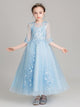 Girls' Evening Gown Puffy Yarn Long Princess Dress Flower Girl Wedding Dress - Dorabear