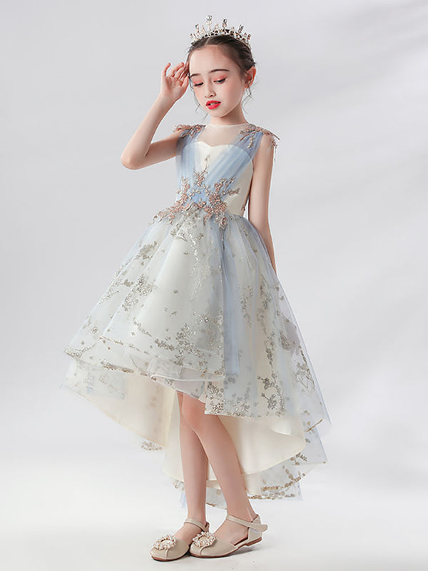 Girls' Evening Gown Wedding Dress Flower Girl Princess Dress Piano Performence Costume - Dorabear