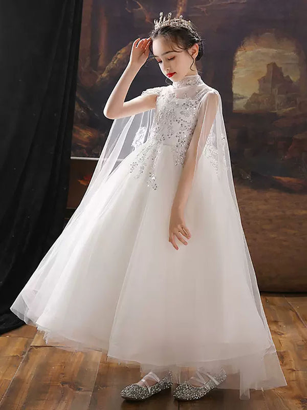 Girls' Evening Gown Wedding Dress Princess Dress Piano Performance Costume - Dorabear