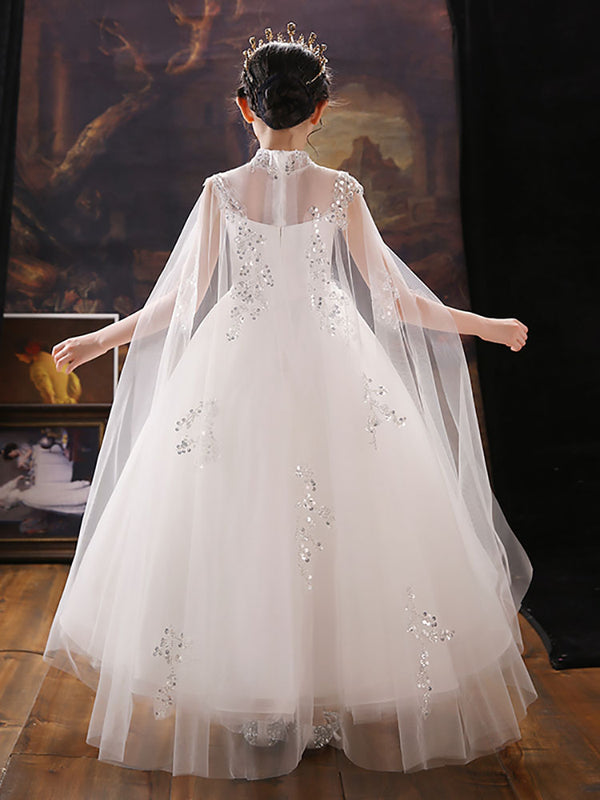 Girls' Evening Gown Wedding Dress Princess Dress Piano Performance Costume - Dorabear