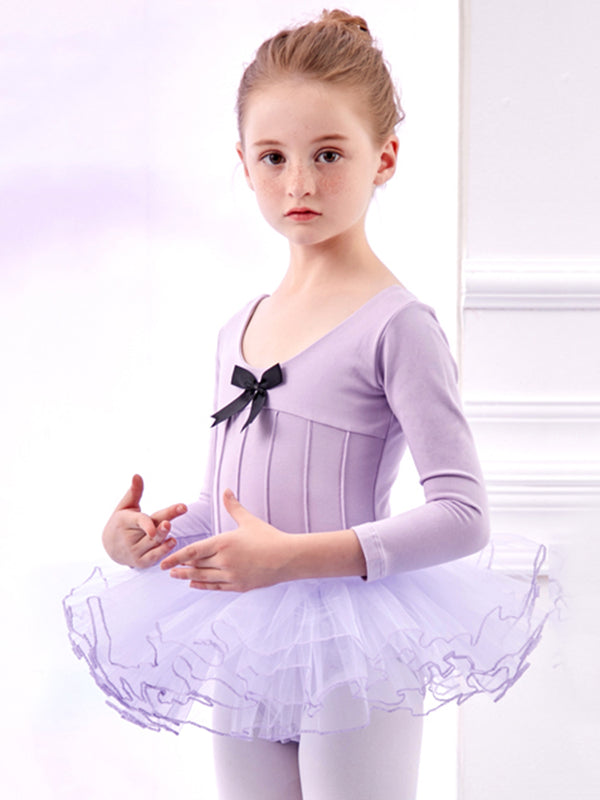 Autumn/Winter Ballet Split Suits Long-sleeved Dance Practice Clothes - Dorabear