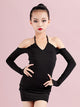 Autumn/Winter Latin Dance Practice Clothes Long-sleeved Suspender Dress - Dorabear