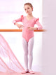 Ruffled Long-sleeved Practice Clothes Ballet Split Tutu Skirt Suits - Dorabear