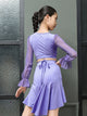 Fall/Winter Long-sleeved Top Round Neck Puff Sleeve Latin Dance Clothing - Dorabear