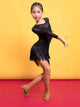 Fall/Winter Round Neck Long Sleeve Latin Dance Dress Performance Costume - Dorabear