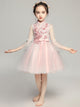 Girls' Gauze Sleeve Evening Gown Piano Performance Costume Walkshow Princess Dress - Dorabear