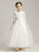 Girls' Gown Wedding Dress Flower Girl Princess Dress Piano Performance Costume - Dorabear