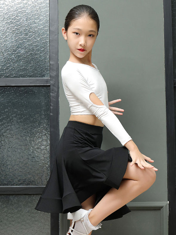 Latin Dance Skirt Bottoms Wide Waist Practice Dance Skirt - Dorabear