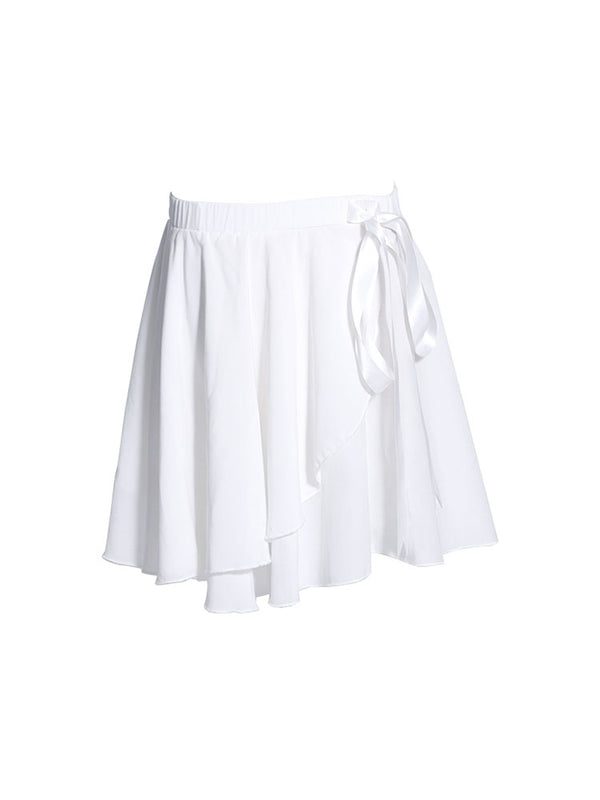 Summer Latin Dance White Gauze Skirt Practice Bottoms - Dorabear