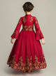 Girls' Long-sleeved Banquet Dress Evening Gown Walk Show Performence Costume Princess Dress - Dorabear