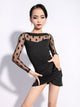 Long-sleeved Mesh Dress Autumn Latin Dance Practice Clothes - Dorabear