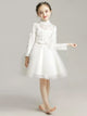 Girls' Long-sleeved Princess Dress Flower Girl Plush Dress Piano Performance Costume - Dorabear