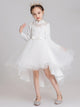 Girls' Long-sleeved Princess Dress Flower Girl Plush Dress Piano Performance Costume - Dorabear