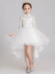 Girls' Long-sleeved Princess Dress Flower Girl Plush Dress Piano Performance Costume - Dorabear