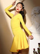 V-neck Long-sleeved Latin Dance Dress Professional Dance Uniform - Dorabear