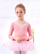 Mesh Stitching Split Ballet Suits Fall/Winter Long-sleeved Dance Clothes - Dorabear