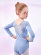 Mesh Stitching Split Ballet Suits Fall/Winter Long-sleeved Dance Clothes - Dorabear