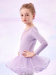 Mesh Stitching Split Ballet Suits Fall/Winter Long-sleeved Dance Clothes - Dorabear