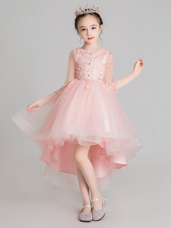 Girls' Piano Performance Costume Autumn/Winter Evening Gown Princess Dress - Dorabear