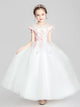 Girls' Piano Performance Costume Evening Gown Flower Girl Wedding Dress - Dorabear