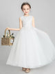 Girls' Piano Performance Costume Flower Girl Wedding Dress Evening Banquet Gown - Dorabear