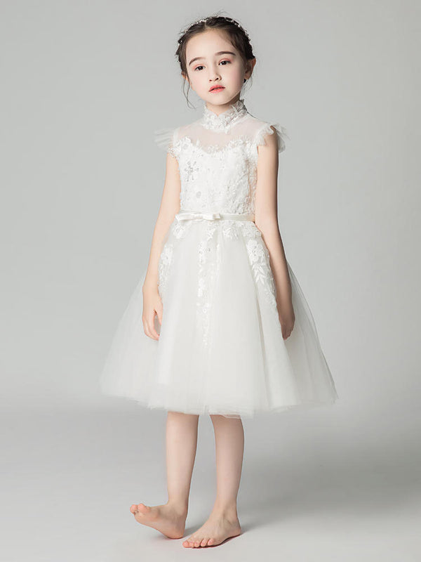 Girls' Piano Performance Costume Princess Dress Flower Girl Puffy Wedding Gown - Dorabear