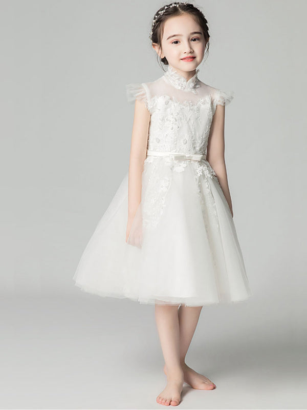 Girls' Piano Performance Costume Princess Dress Flower Girl Puffy Wedding Gown - Dorabear