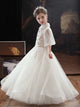 Girls' Princess Dress Flower Girl Wedding Dress Birthday Gown Piano Performance Costume - Dorabear