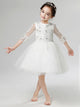 Girls' Princess Dress Flower Girl Wedding Gown Puffy Dress Performance Costume - Dorabear