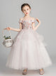 Girls'Puffy Evening Gown Piano Performance Dress Flower Girl Wedding Dress - Dorabear