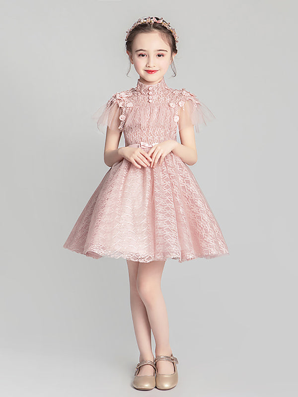 Girls' Puffy Gauze Princess Dress Catwalk Gown Piano Performance Costume - Dorabear