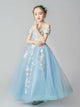 Girls'Puffy Princess Dress Evening Gown Performance Costume Flower Girl Wedding Dress - Dorabear